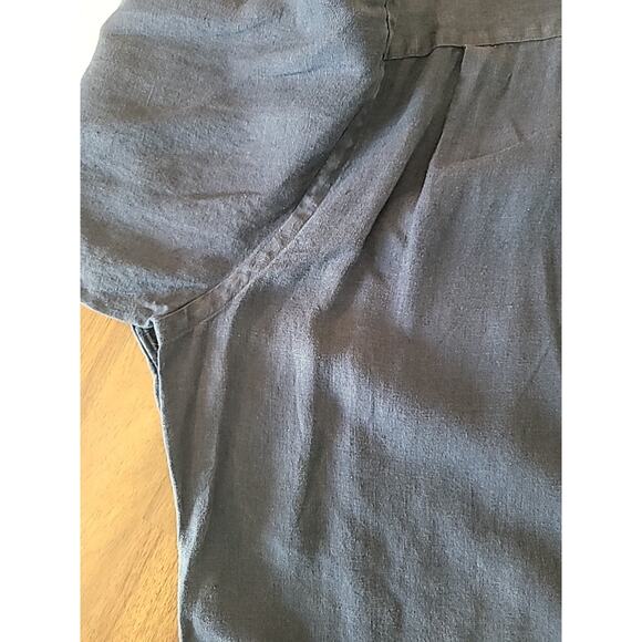 Vintage Polo Ralph Lauren Linen Regent Classic Fit Navy Shirt XL - Picture 9 of 9